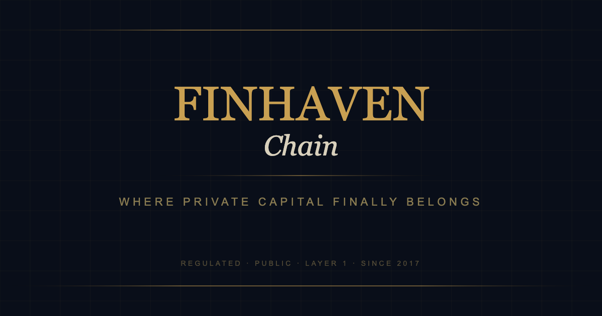 Finhaven Chain — The blockchain where private capital finally belongs.